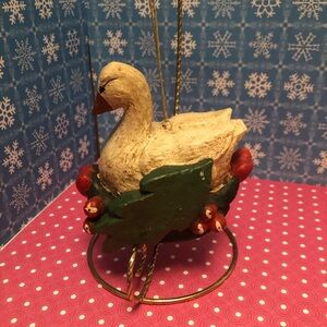 Vintage 1989 HOUSE OF HATTEN 12 Days Christmas #6 Geese A Laying Ornament